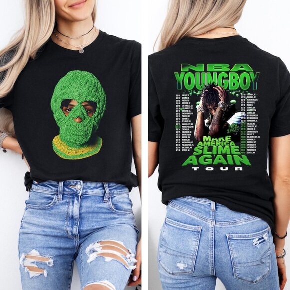 NBA Youngboy Masa 2025 Tour 2 Side Shirt, Rap Hip Hop Music Shirt 141 - Picture 1 of 6
